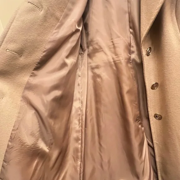 MICHAEL Michael Kors Camel Wool Blend Pea Coat - Picture 2 of 4